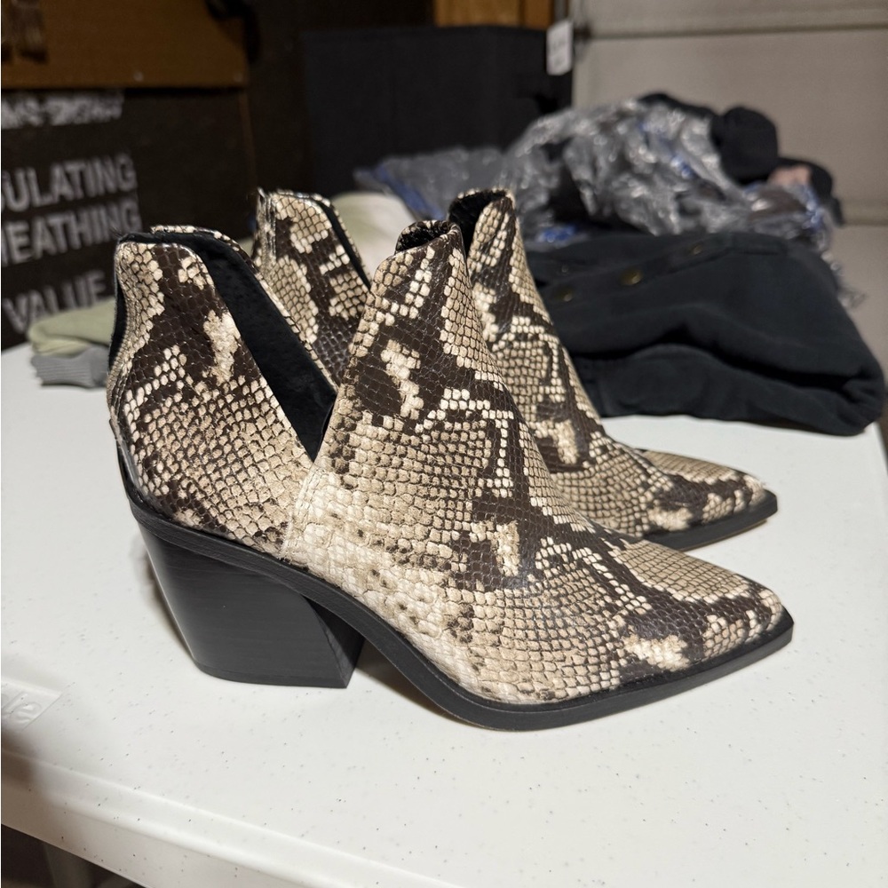 Vince Camuto Snakeskin Ankle Boots